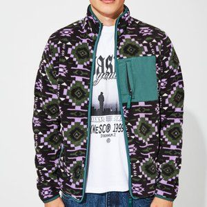 WESC polar fleece jacket Aztec zip up S nwt